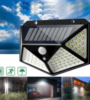 (1pcs) 100 LED SOLAR INTERACTION WALL LAMP,  For OUTDOOR